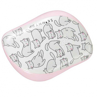 Tangle Teezer Compact Styler Skinny Dip Relaxed Cat - Расческа для волос (белый/розовый)