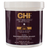 CHI Deep Brilliance Olive and Monoi Silk Conditioning Relaxer - Шелковый кондиционер для химического выпрямления волос 908 г