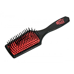 Harizma Professional h10625-1503 - Щётка массажная средняя трапеция (черно-красная)