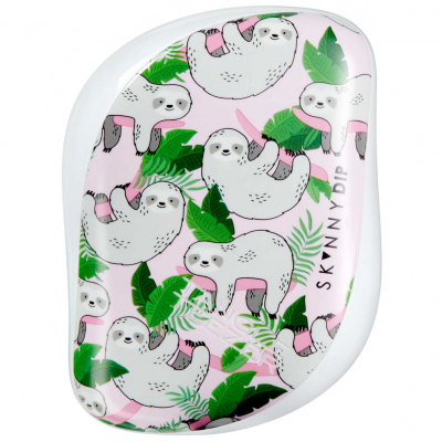 Tangle Teezer Compact Styler Skinny Dip So Slow Sloths - Расческа для волос (розовый/белый)