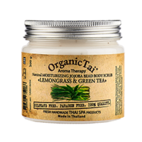 Organic Tai Body Scrab - Натуральный увлажняющий скраб для тела с гранулами жожоба «лемонграсс и зеленый чай» 200 г
