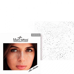 Miami Tattoos Silver Splash - Набор для лица временные татуировки (серебристые веснушки)