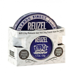Reuzel Road Trip Fiber - Мужской набор для укладки волос (помада 113 гр + 35 гр)