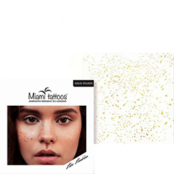 Miami Tattoos Gold Splash - Набор для лица временные татуировки (золотистые веснушки)