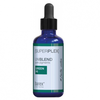 Barex Superplex Uniblend Pure Piaments Green - Концентрированный пигмент для прямого окрашивания #8 (зеленый) 50 мл