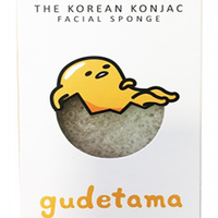The Konjac Sponge Gudetama White - Спонж для умывания лица с крючком в комплекте (без добавок)