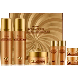 Deoproce Snail Galac Revital Skin Care Program - Набор улиточный уходовый ( тонер + лосьон + крем для лица + крем для век + ночная маска) 390 мл
