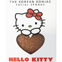 The Konjac Sponge Hello Kitty Pink Clay - Спонж для умывания лица с крючком в комплекте с розовой глиной (для чувствительной кожи)
