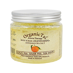 Organic Tai Body Scrab - Скраб для тела на основе соли андаманского моря «мандарин» 200 г