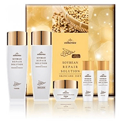 Deoproce Estheroce Soybean Repair Solution Skincare 3 Set - Набор уходовый с экстрактом соевых бобов (тонер + эмульсия + крем для лица) 410 мл