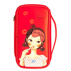 Fascy Pungseon Tina PU Beauty Pouch - Косметичка красная