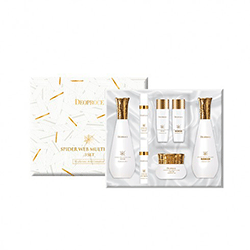 Deoproce Spider Web Multi-Care 3 Set - Набор уходовый с протеинами паутины (тонер + эмульсия + крем для лица + крем для глаз) 430 мл