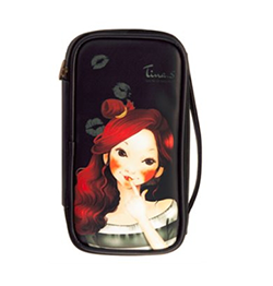 Fascy Pungseon Tina PU Beauty Pouch - Косметичка черная