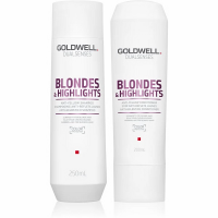 Goldwell Dualsenses Blondes and Highlights Anti-Yellow Set - Набор для светлых и мелированных волос (кондиционер 200мл; шампунь 250мл)