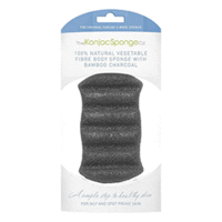 The Konjac Sponge 6 Wave Body Bamboo Charcoal - Спонж для мытья тела