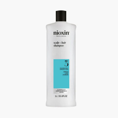 Nioxin System 3 Scalp+Hair Shampoo - Шампунь для окрашенных, сухих и редеющих волос (Система 3) 1000 мл