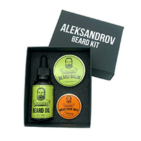 Aleksandrov Beard Kit №08 (Oil Juicy Citrus, Balm Juicy Citrus, Wax Strong Sunrise) - Набор для стимуляции роста бороды №08 (масло,бальзам,воск) 73 мл