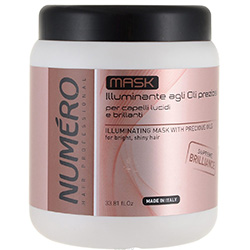 Brelil Numero Illuminating Mask With Macadami and Argan Oil - Маска для придания бриллиантового блеска с маслом арганы и макадамии 1000 мл