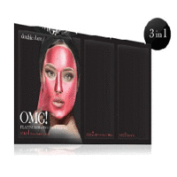 Double Dare OMG  Platinum Hot Pink Facial Mask Kit - Маска трехкомпонентная для ухода за кожей лица (розовая)