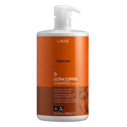 Lakme Teknia Ultra copper shampoo - Шампунь для поддержания оттенка окрашенных волос "Медный" 1000 мл