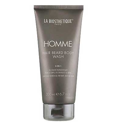 La Biosthetique Homme Hair Beard Body Wash - Очищающий, увлажняющий и освежающий гель для тела, волос и бороды 200 мл
