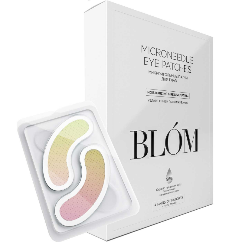 BLOM Microneedle Eye Patches - Микроигольные патчи для глаз (увлажнение и разглаживание) 4 пары
