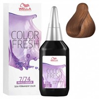Wella Color Fresh - Оттеночная краска для волос 7/74 блонд коричнево-красный 75 мл