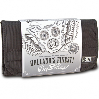 Reuzel PigsCanFly Bag Extreme 20 - Набор для волос (помада 113 г + 35 г, шампунь 100 мл, твердый одеколон 35 г, косметичка)