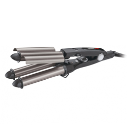 BaByliss Pro BAB2269TTE - Щипцы для волос, тройные, 125 Вт, 22 мм/19 мм/22 мм, титан+турмалин