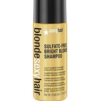 Sexy Hair Blonde Sulfate-free Вright Вlonde Shampoo - Шампунь для придания холодного оттенка светлым волосам без сульфатов 50 мл