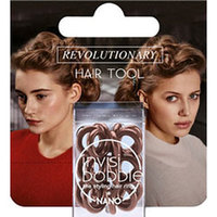 Invisibobble Nano Pretzel Brown - Резинка для волос в упаковке с подвесом (коричневый) 3 шт