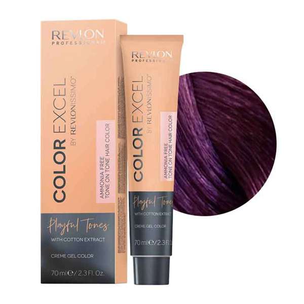Revlon Color Excel By Revlonissimo - Полуперманентный краситель без аммиака тон-в-тон 200 насыщенный лиловый 70 мл