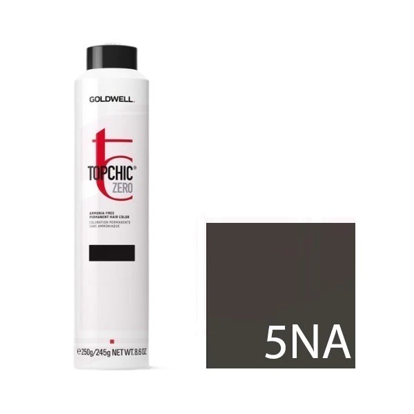 Goldwell Topchic Zero - Безаммиачная стойка краска для волос 5NA натуральный, светло-коричневый, пепельный 250 мл