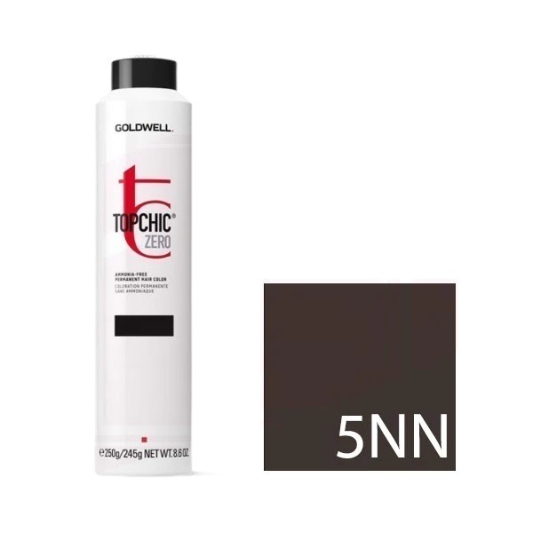 Goldwell Topchic Zero - Безаммиачная стойка краска для волос 5NN интенсивный яркий натуральный коричневый 250 мл