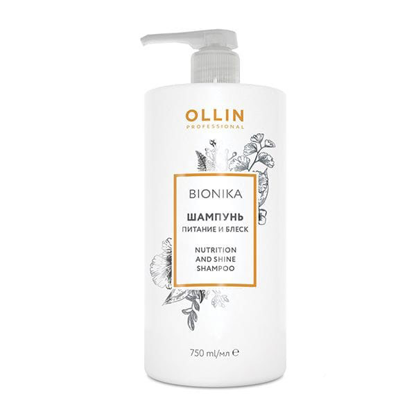 Ollin BioNika Nutrition and Shine Shampoo - Шампунь «питание и блеск» 750 мл