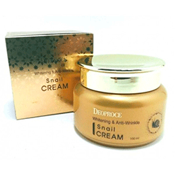 Deoproce Whitening And Anti-Wrinkle Snail Cream - Крем для лица с экстрактом улитки 100 мл