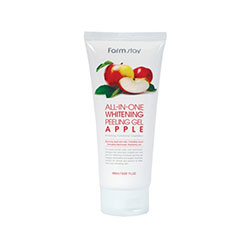 Farmstay All-In-One Whitening Peeling Gel Apple - Гель-скатка с экстрактом улитки и яблока 180 мл