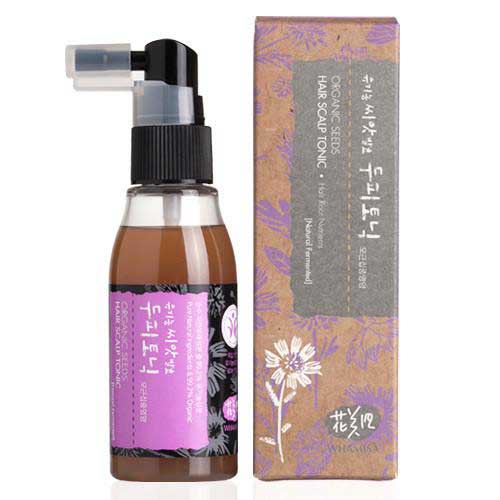 Whamisa Organic Seeds Hair Scalp Tonic Hair Root Nutrients - Тоник для кожи головы на основе ферментов семян растений 60 мл