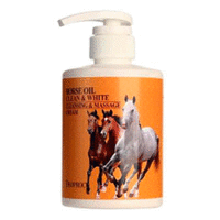 Deoproce Clean & White Cleansing & Massage Cream Horse Oil - Крем для тела массажный очищающий с лошадиным жиром 450 мл