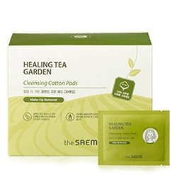 The Saem Healing Tea Garden Cleansing Cotton Pads - Диски хлопковые влажные очищающие 9 мл 