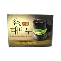 Mukunghwa Hardwood Charcoal Scrub Soap - Мыло-скраб древесный уголь 100 г