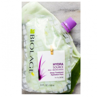 Matrix Biolage Hydrasourse Deep Treatment Hydration Pack - Маска-концентрат с алоэ и спирулиной для глубокого восстановления сухих волос 100 мл