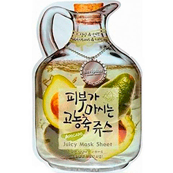 Baviphat Avocado Juicy Mask Sheet Nutritious and Lifting - Маска тканевая фруктовая (авокадо) 23 г