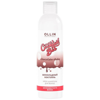 Ollin Cocktail Bar Shampoo Chocolate Cocktail - Крем-шампунь для волос "шоколадный коктейль" шелковистость волос 400 мл