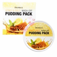 Deoproce Honey and Gold Wash-Off Pudding Pack - Маска для лица с медом и золотом 110 г
