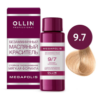 Ollin Professional Megapolis - Безаммиачный масляный краситель 9/7 блондин коричневый 50 мл
