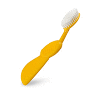 Radius Toothbrush Scuba - Щетка зубная с резиновой ручкой желтая (для левшей)