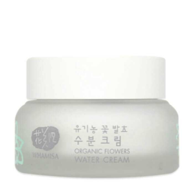 Whamisa Organic Flowers Water Cream - Крем увлажняющий на основе экстракта алоэ с пептидами и цветочными ферментами 51 мл