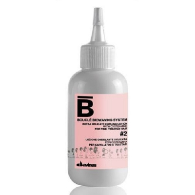Davines Boucle Biowaving System Extra Delicate Curling Lotion № 2 - Щадящий лосьон для создания локонов на 2-9 месяцев для поврежденных и окрашенных волос 100 мл