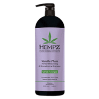 Hempz Vanilla Plum Herbal Moisturizing and Strengthening Shampoo - Шампунь растительный Ваниль и Слива средней степени увлажнения для ослабленных волос 1000 мл